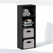 Furinno REED 4-Tier Open Shelf Clothing Storage. Blackwood