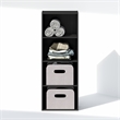 Furinno REED 4-Tier Open Shelf Clothing Storage. Blackwood
