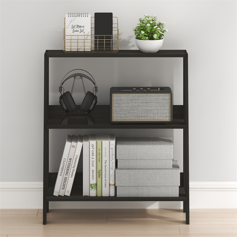 Furinno LADDER 3-Tier Ladder Bookcase. Storage Shelves. Espresso