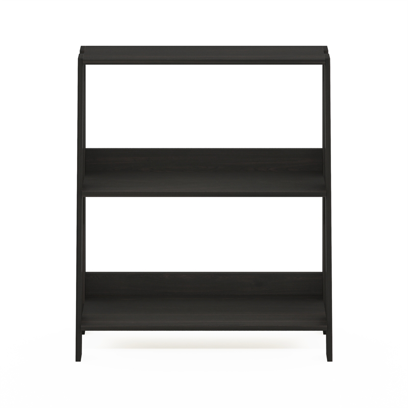 Furinno LADDER 3-Tier Ladder Bookcase. Storage Shelves. Espresso