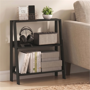 Furinno LADDER 3-Tier Ladder Bookcase. Storage Shelves. Espresso