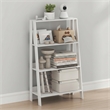 Furinno LADDER 4-Tier Ladder Bookcase. Storage Shelves. Storage Rack. White