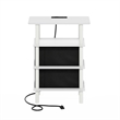 Furinno TURN-N-TUBE 4-Tier Nightstand. USB & Type-C Charging Port. White