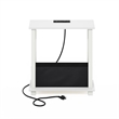 Furinno TURN-S-TUBE 2-Tier Nightstand. USB & Type-C Charging Port. White