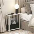 Furinno TURN-S-TUBE 2-Tier Nightstand. USB & Type-C Charging Port. White
