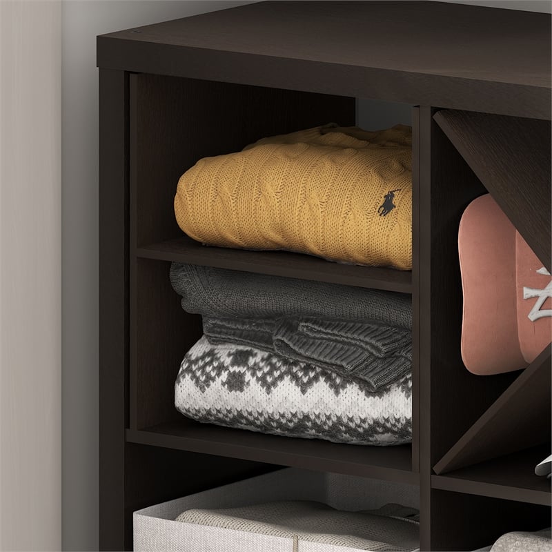 Furinno CUBICLE H-Shelf Cube Insert. Dark Oak (Does Not Fit IKEA Kallax)