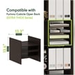 Furinno CUBICLE 3-Shelf Cube Insert. Dark Oak (Does Not Fit IKEA Kallax)