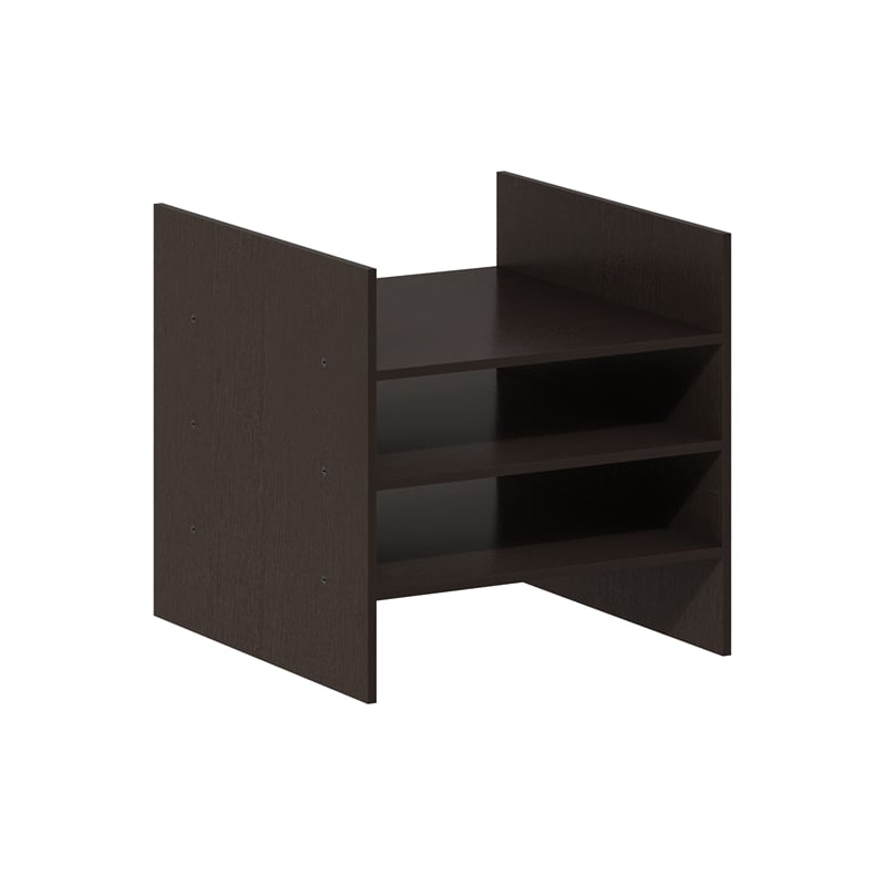 Furinno CUBICLE 3-Shelf Cube Insert. Dark Oak (Does Not Fit IKEA Kallax)