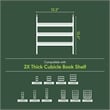 Furinno CUBICLE 3-Shelf Cube Insert. Dark Oak (Does Not Fit IKEA Kallax)