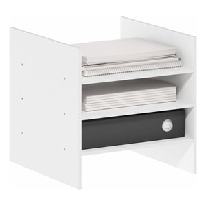 Furinno CUBICLE 3-Shelf Cube Insert. White (Does Not Fit IKEA Kallax)