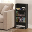 Furinno BASIC 4-Tier Open Shelf CD Rack & DVD Shelf. 7 x 17 x 35. Espresso