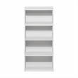Furinno BASIC 4-Tier Open Shelf CD Rack & DVD Shelf. 7 x 17 x 35. White