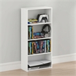 Furinno BASIC 4-Tier Open Shelf CD Rack & DVD Shelf. 7 x 17 x 35. White
