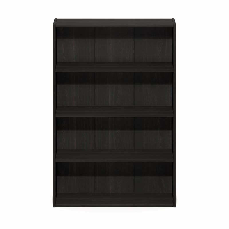 Furinno BASIC 4-Tier Open Shelf CD Rack & DVD Shelf. 6 x 24 x 35. Espresso