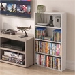 Furinno BASIC 4-Tier Open Shelf CD Rack & DVD Shelf. 6 x 24 x 35. White