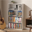 Furinno BASIC 4-Tier Open Shelf CD Rack & DVD Shelf. 6 x 24 x 35. White