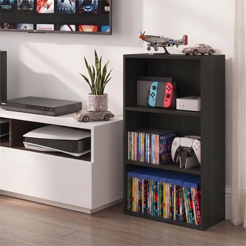 Furinno BASIC 3-Tier Cube Storage Organizer. 7 x 17 x 26. Espresso