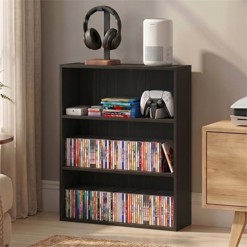 Furinno BASIC 3-Tier Cube Storage Organizer. 7 x 24 x 26. Espresso