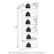 Furinno BASIC 5-Tier Cube Storage Organizer. 7 x 17 x 44. Amber Pine