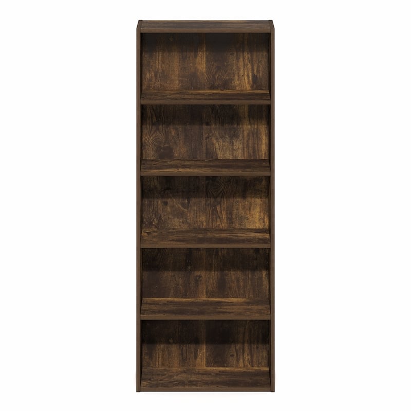 Furinno BASIC 5-Tier Cube Storage Organizer. 7 x 17 x 44. Amber Pine