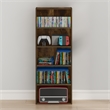 Furinno BASIC 5-Tier Cube Storage Organizer. 7 x 17 x 44. Amber Pine