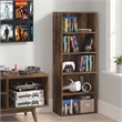Furinno BASIC 5-Tier Cube Storage Organizer. 11 x 17 x 44. Amber Pine