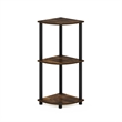 Furinno Turn-N-Tube 3-Tier Toolless Corner Closet Organizers. Amber Pine