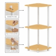 Furinno Turn-N-Tube 3-Tier Toolless Corner Closet Organizers/Storage. Beech