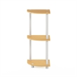 Furinno Turn-N-Tube 3-Tier Toolless Corner Closet Organizers/Storage. Beech