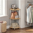 Furinno Turn-N-Tube 3-Tier Toolless Corner Closet Organizers/Storage. Beech
