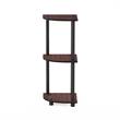 Furinno Turn-N-Tube 3-Tier Corner Closet Organizers/Storage. Dark Cherry