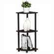 Furinno Turn-N-Tube 3-Tier Corner Closet Organizers/Storage. Dark Walnut