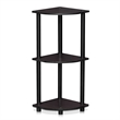 Furinno Turn-N-Tube 3-Tier Corner Closet Organizers/Storage. Dark Walnut