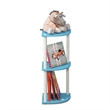 Furinno Turn-N-Tube 3-Tier Toolless Corner Closet Organizers. Light Blue