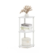 Furinno Turn-N-Tube 3-Tier Toolless Corner Closet Organizers/Storage. White