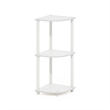 Furinno Turn-N-Tube 3-Tier Toolless Corner Closet Organizers/Storage. White