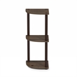 Furinno Turn-N-Tube 3-Tier Toolless Corner Closet Organizers. Walnut