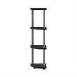 Furinno Turn-N-Tube 4-Tier Toolless Corner Closet Organizers/Storage. Black