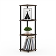 Furinno Turn-N-Tube 4-Tier Corner Closet Organizers. Columbia Walnut