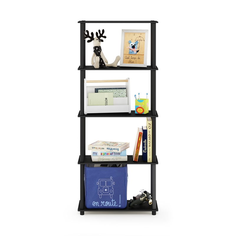 Furinno Turn-N-Tube 5-Tier Toolless Closet Organizers/Storage. Americano