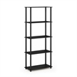 Furinno Turn-N-Tube 5-Tier Toolless Closet Organizers/Storage. Americano