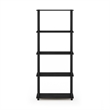 Furinno Turn-N-Tube 5-Tier Toolless Closet Organizers/Storage. Americano