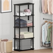 Furinno Turn-N-Tube 5-Tier Toolless Closet Organizers/Storage. Americano