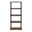 Furinno Turn-N-Tube 5-Tier Toolless Closet Organizers/Storage. Amber Pine