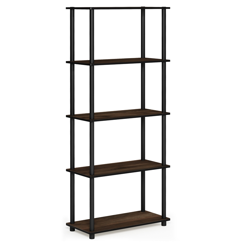 Furinno Turn-N-Tube 5-Tier Closet Organizers/Storage. Columbia Walnut