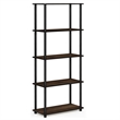 Furinno Turn-N-Tube 5-Tier Closet Organizers/Storage. Columbia Walnut
