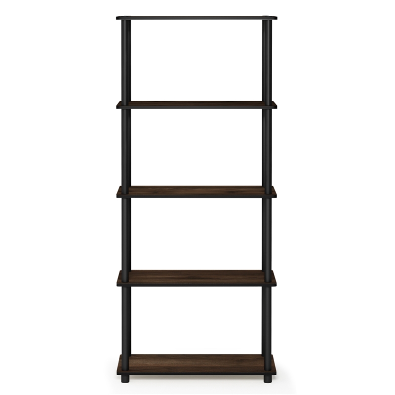 Furinno Turn-N-Tube 5-Tier Closet Organizers/Storage. Columbia Walnut