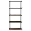 Furinno Turn-N-Tube 5-Tier Closet Organizers/Storage. Columbia Walnut