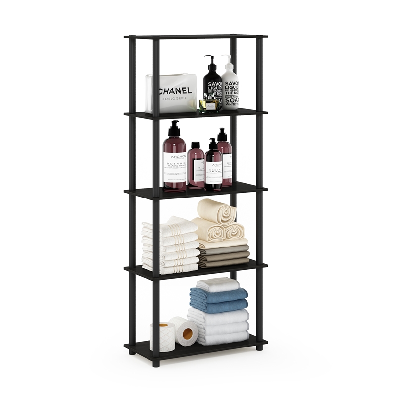 Furinno Turn-N-Tube 5-Tier Toolless Closet Organizers/Storage. Espresso