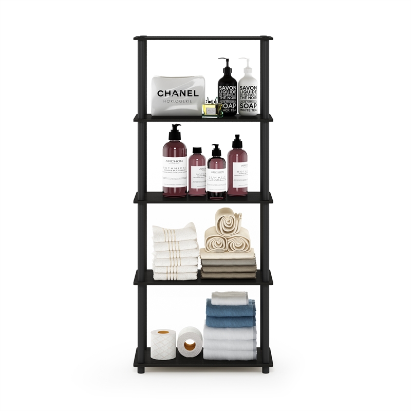 Furinno Turn-N-Tube 5-Tier Toolless Closet Organizers/Storage. Espresso